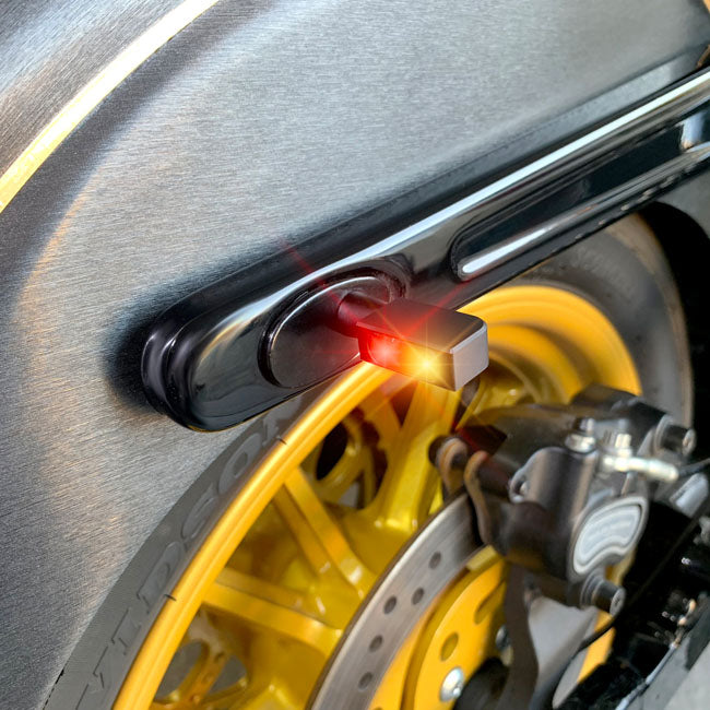 Heinzbikes, Blokk Line Micro 3-in-1 schwarzes Rücklicht für Harley Davidson