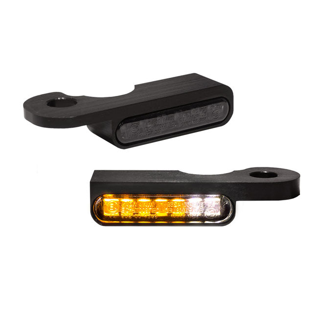 Heinzbikes Front-LED-Blinker mit Unterlenkerstreifen für Harley-Davidson