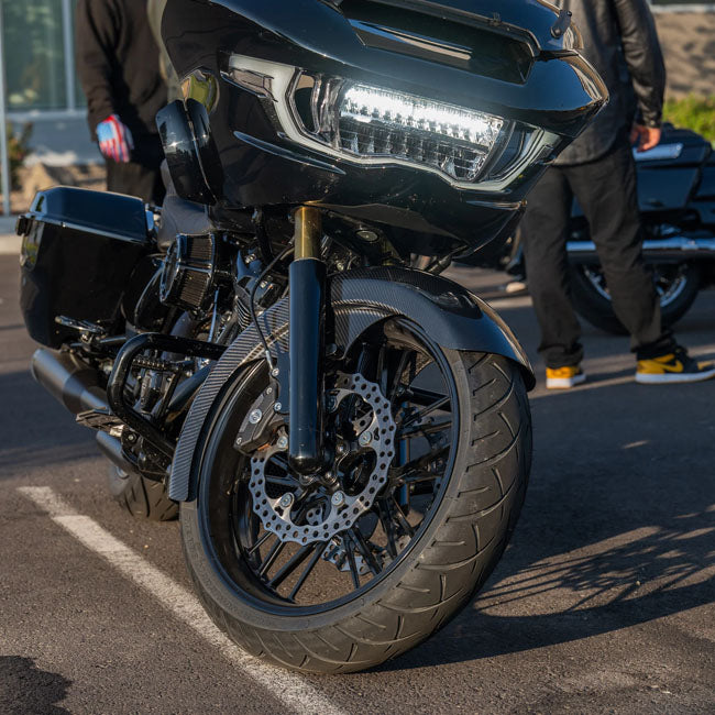 Arlen Ness, Guardabarros Delantero Rapper De Fibra De Carbono Fat 21 Para Harley Davidson