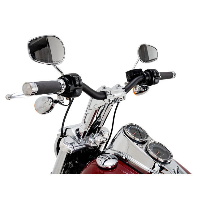 Phatbar 1-1/4" Handlebar Kit and 12" Chrome Risers for Harley Davidson