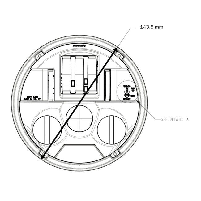 Probeam LED-Scheinwerfer 5,75" ECE Chrom für Harley Davidson