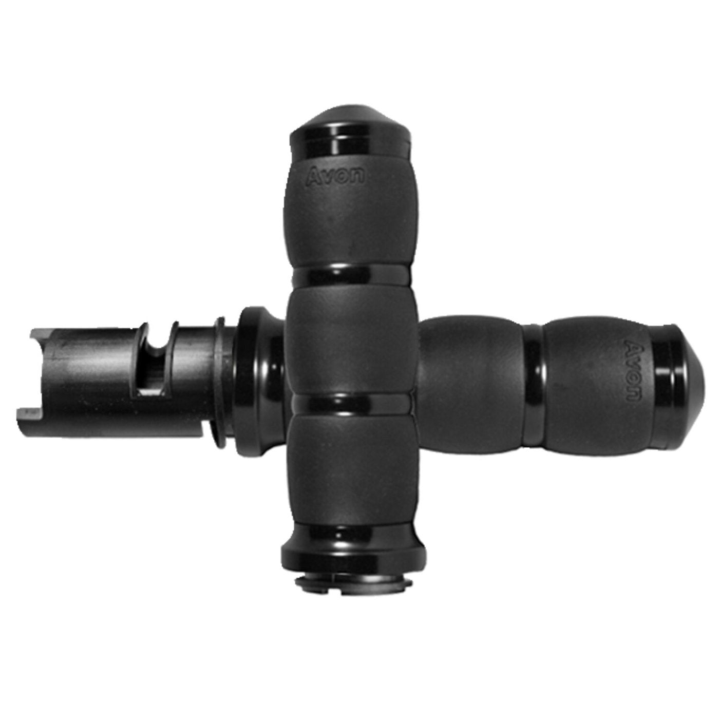 Juego de empuñaduras Avon, con amortiguación de aire. Anodizado negro