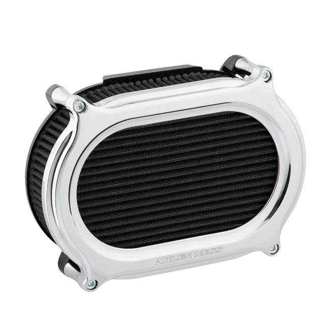 Arlen Ness Stage II Oval Upgrade Chrome Air Filter Kit for Harley-Davidson