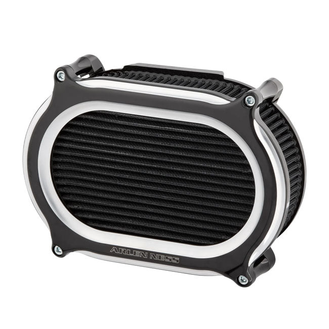 Arlen Ness, Stage II Oval Upgrade Air Filter Kit Black CC for Harley Davidson