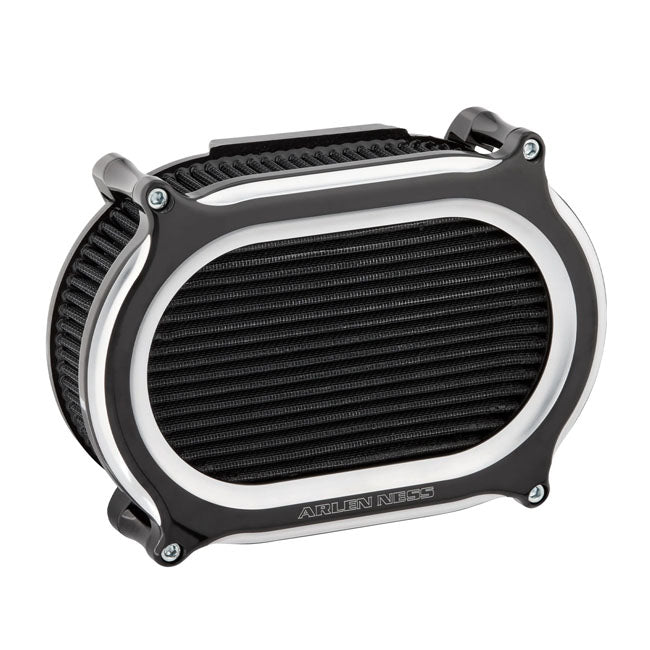 Arlen Ness, Kit De Filtro De Aire Stage II Oval Upgrade Negro CC Para Harley Davidson