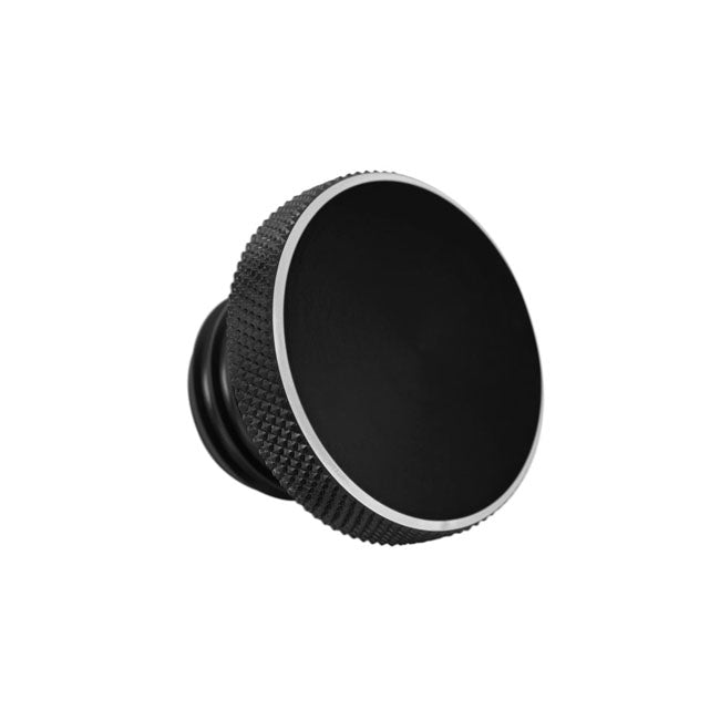 Motone, Tapón De Gasolina Ventilado Aluminio Negro Para Harley Davidson
