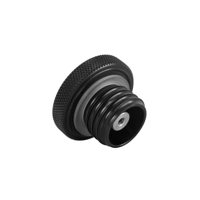 Motone, Tapón De Gasolina Ventilado Aluminio Negro Para Harley Davidson