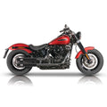 V Performance, Double Ring Slip-On Muffler for Harley Davidson