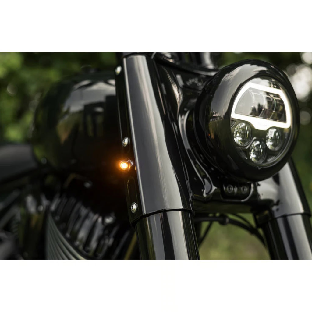 Intermitentes LED delanteros negros para Harley Davidson