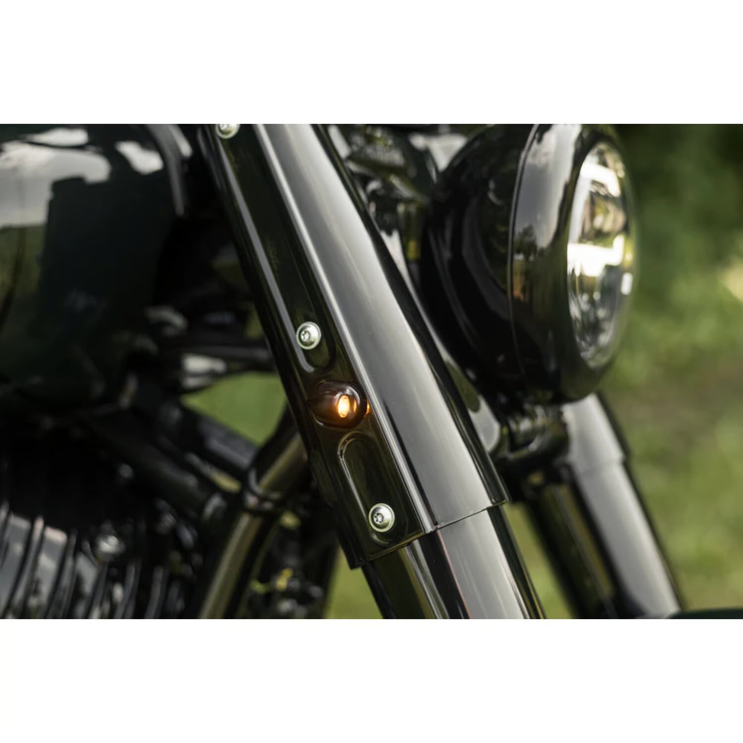 Intermitentes LED delanteros negros para Harley Davidson