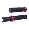 ODI Hart-Luck Locking Grips, Full Dark Red Waffle Chest Grips for Harley Davidson V-Twin