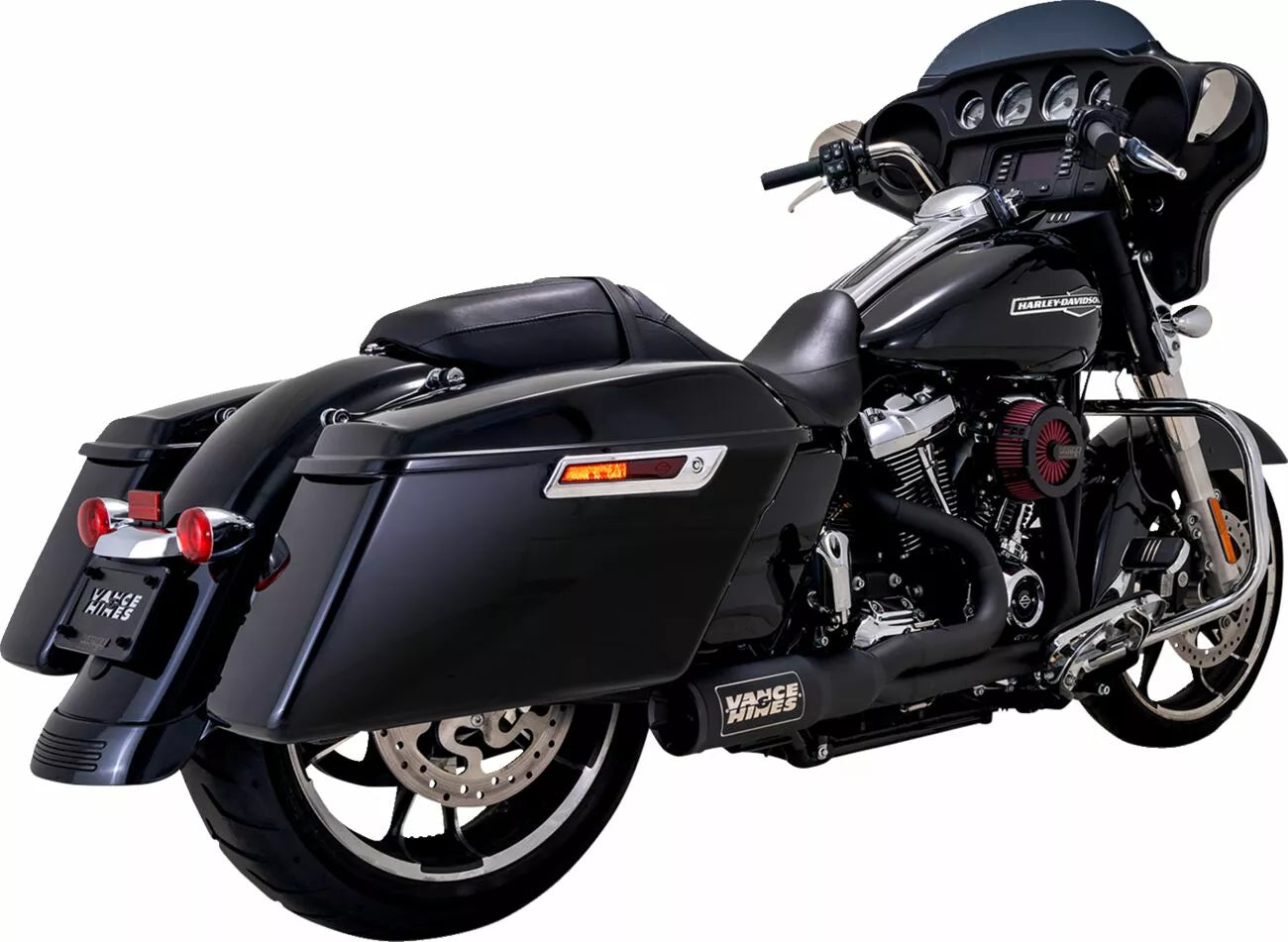 Schwarzes Hochleistungs-2-1-Auspuffsystem für Harley Davidson Touring