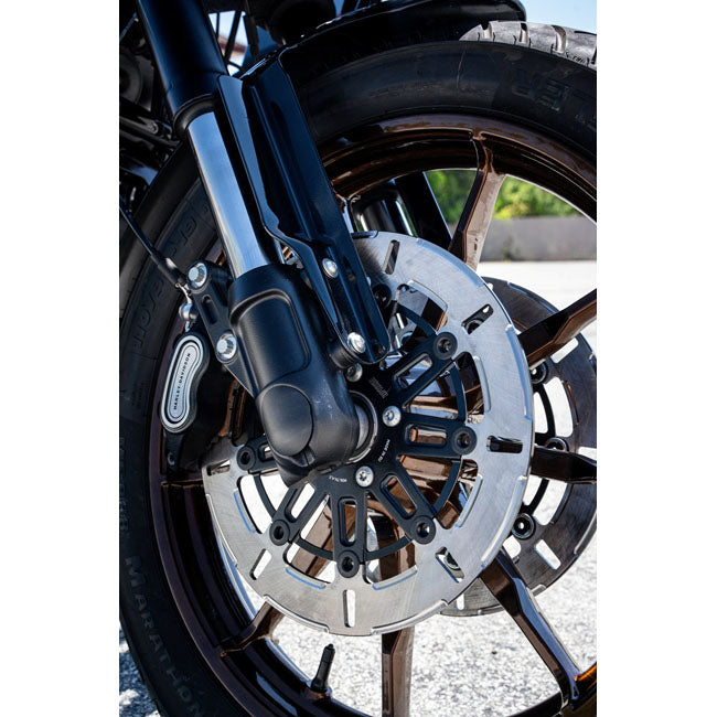 Polierte 9-Speichen-Vorderradbremsscheibe für Harley-Davidson