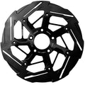 Left Front Brake Disc 7 Spokes Black For Harley Davidson