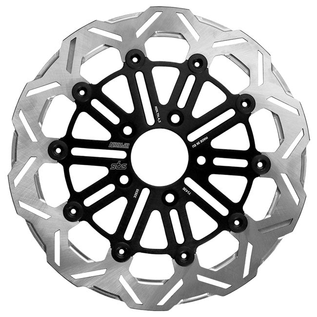 Polierte 10-Speichen-Vorderradbremsscheibe für Harley-Davidson