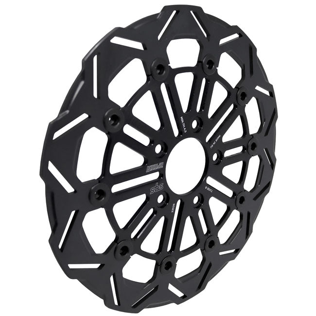 Schwarze 10-Speichen-Bremsscheibe vorne für Harley-Davidson