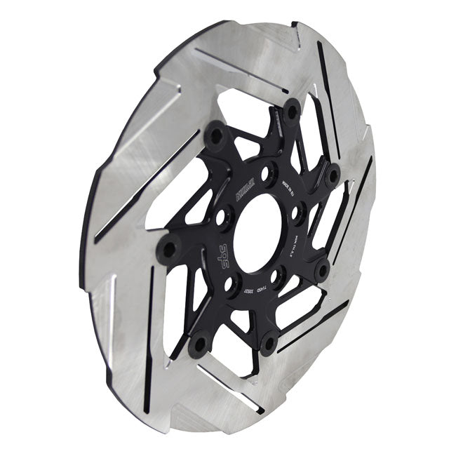 Schwarze 7-Speichen-Hinterradbremsscheibe für Harley Davidson