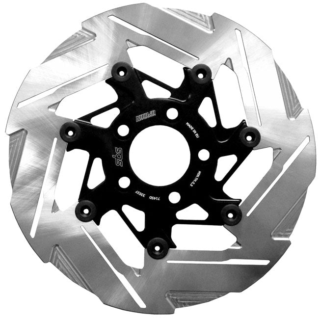 Schwarze 7-Speichen-Hinterradbremsscheibe für Harley Davidson