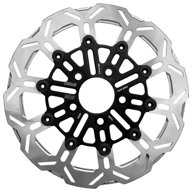 Disco De Freno Trasero 10 Radios Pulido Para Harley Davidson