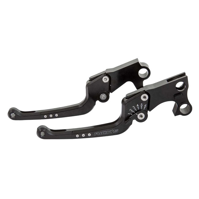Juego Manetas Freno Y Embrague Good Guys Negro Para Harley Davidson