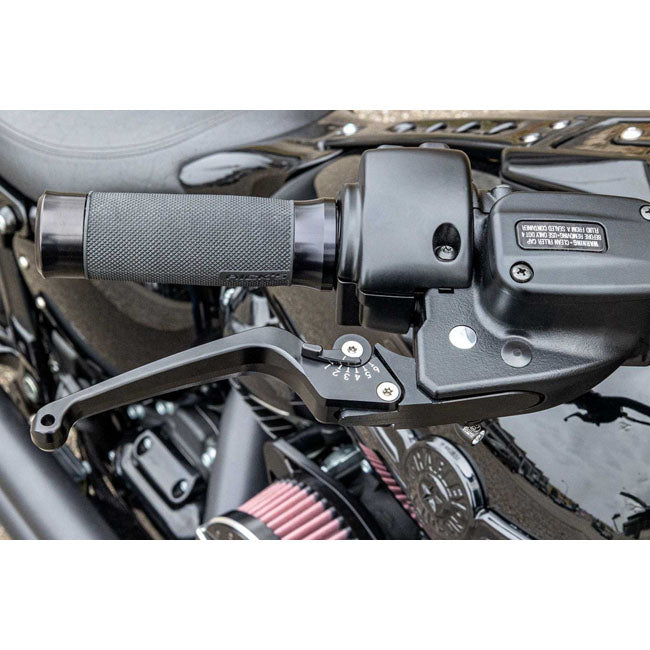 Schwarzes Brems- und Kupplungshebelset für Harley Davidson