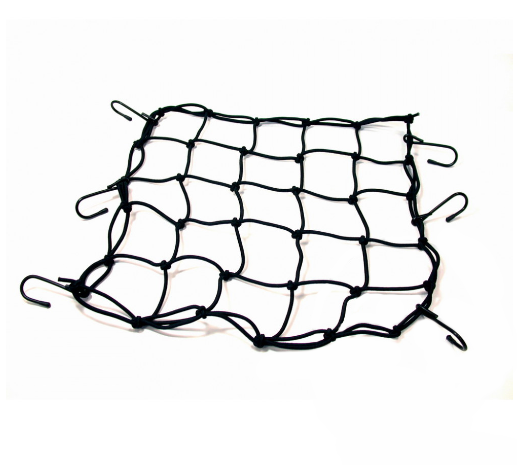 Network del bagaglio nero 40 x 40 cm 6 hook