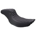 Mustang, asiento con respaldo cuadrado de doble diamante. Negro