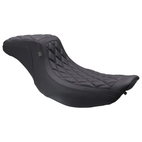 Mustang, asiento con respaldo cuadrado de doble diamante. Negro