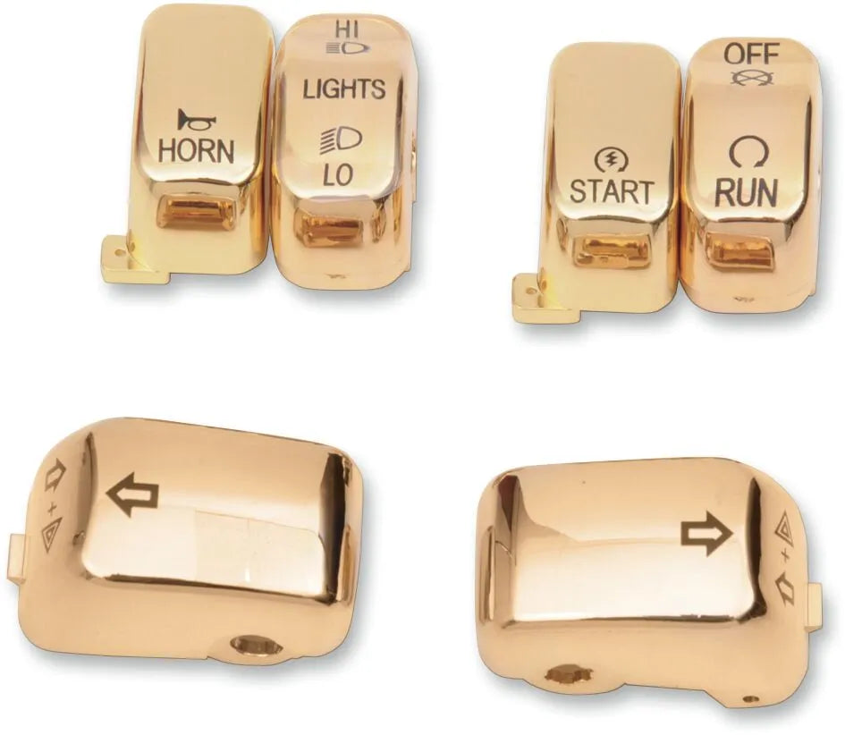 Botones interruptores dorados para Harley-Davidson