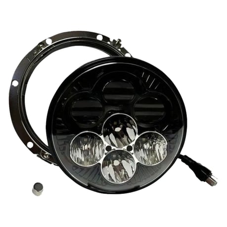 Custom Dynamics, faro LED Shark Demon de 7" con retroiluminación