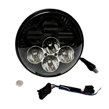 Custom Dynamics, faro LED Shark Demon de 7" con retroiluminación