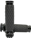 Puños Diamond Contour,Contorno De Diamante, Anodizado Negro Para Harley Davidson
