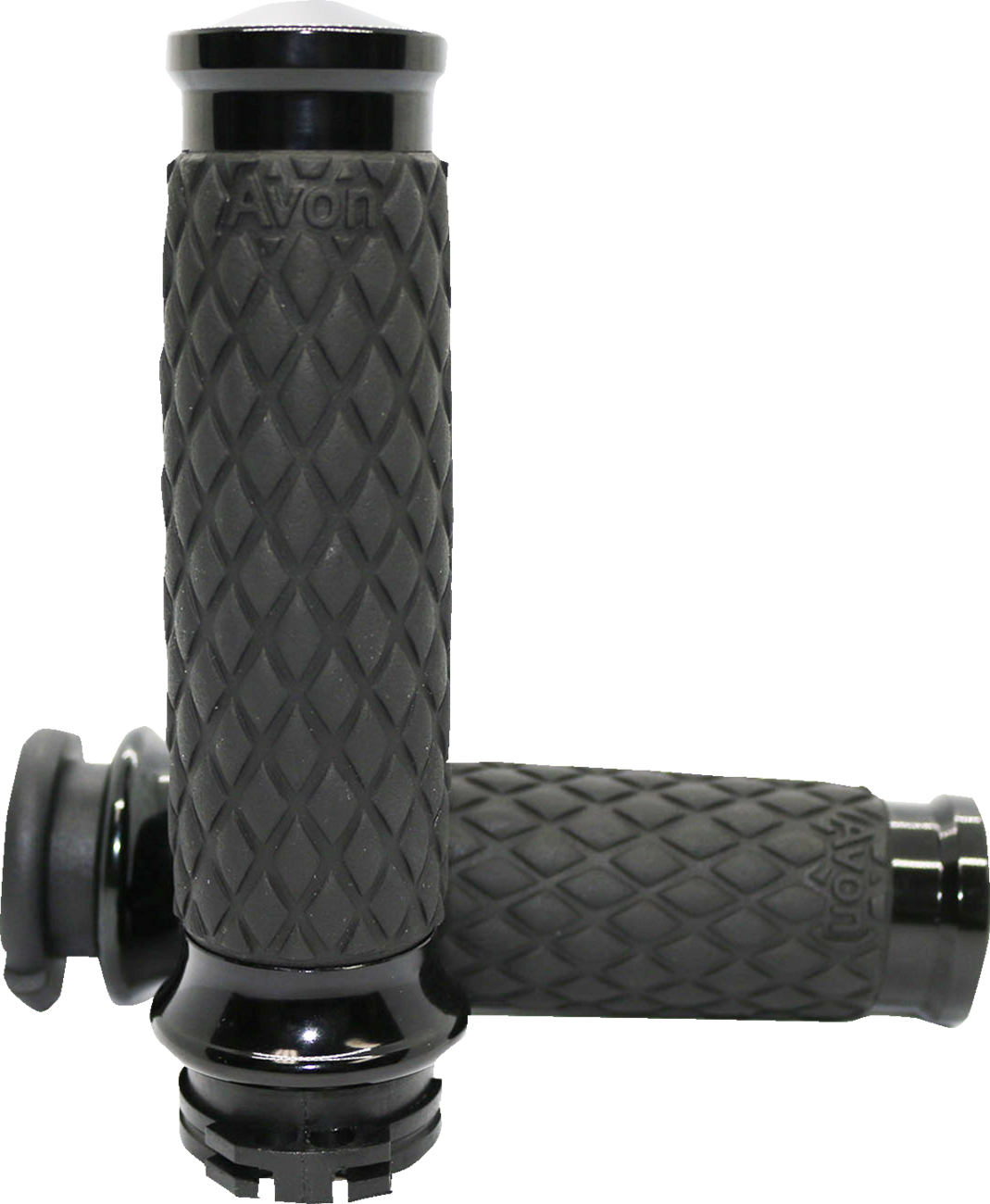 Puños Diamond Contour,Contorno De Diamante, Anodizado Negro Para Harley Davidson