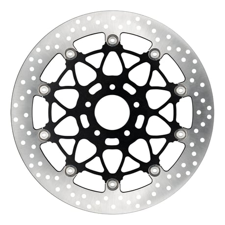 Accossato, disco de freno flotante delantero sobredimensionado. Redondo. Negro