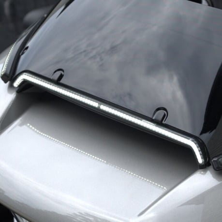 Custom Dynamics, Led center fairing vent. Negro