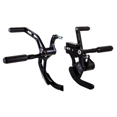 Rick's Motorcycles, kit de control de avance +4". AK 4.7. Negro