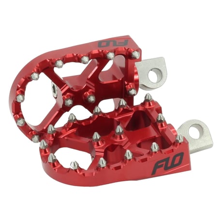 Juego de estriberas Flo Motorsports, V3 MX. Rojo