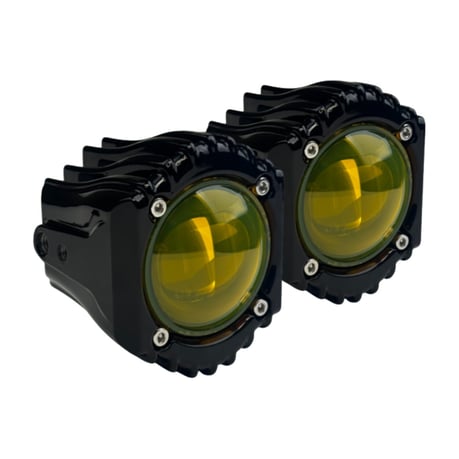 Dinámica personalizada, luces antiniebla LED Shark Demon. Amarillo