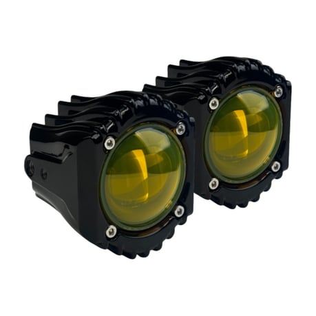 Dinámica personalizada, luces antiniebla LED Shark Demon. Amarillo