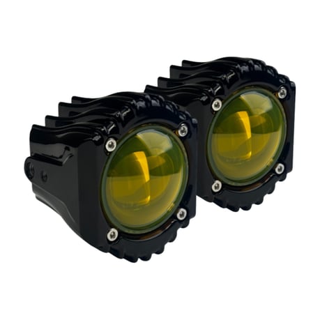 Dinámica personalizada, luces antiniebla LED Shark Demon. Amarillo