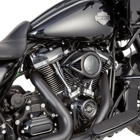Arlen Ness, limpiador de aire en forma de lágrima transparente, todo negro