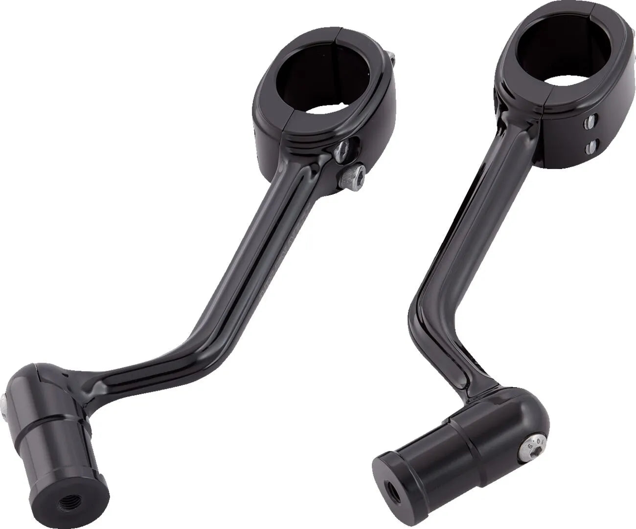 Schwarze Sturzbügel-Fußrastenhalterungen für Harley Davidson