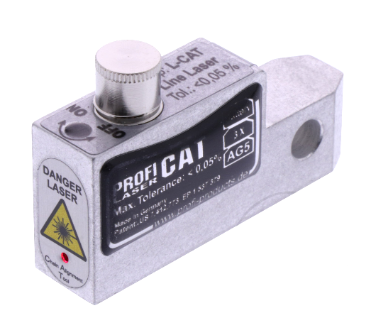 Kettenfluchttester mit Linienlaser