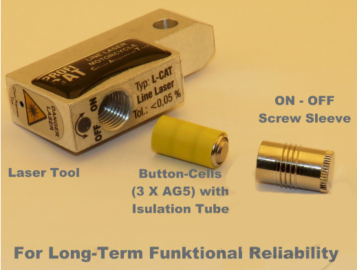 Kettenfluchttester mit Linienlaser
