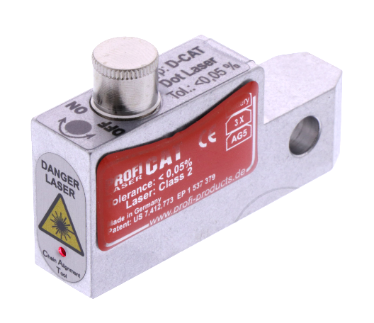 Kettenfluchttester mit Punktlaser