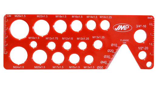 Oil Drain Plug Measuring Template METR/inch