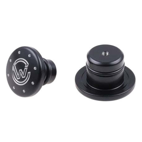Cult-Werk, front axle cover kit. Gloss black with CC logo