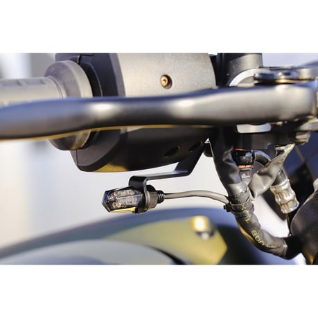 Cult-Werk, RH Sportste turn signal bracket set. Front. Black