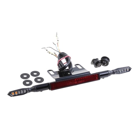 Cult- Werk, license plate holder & 3-1 light unit set. Black