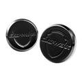 Cult-Werk, front axle cover set. Gloss black. Logo
